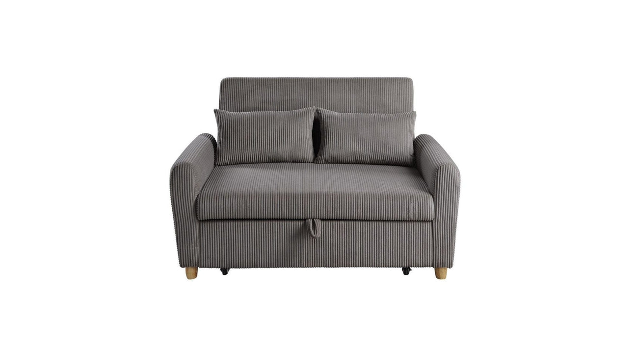 Justine Brown Corduroy Loveseat Sleeper