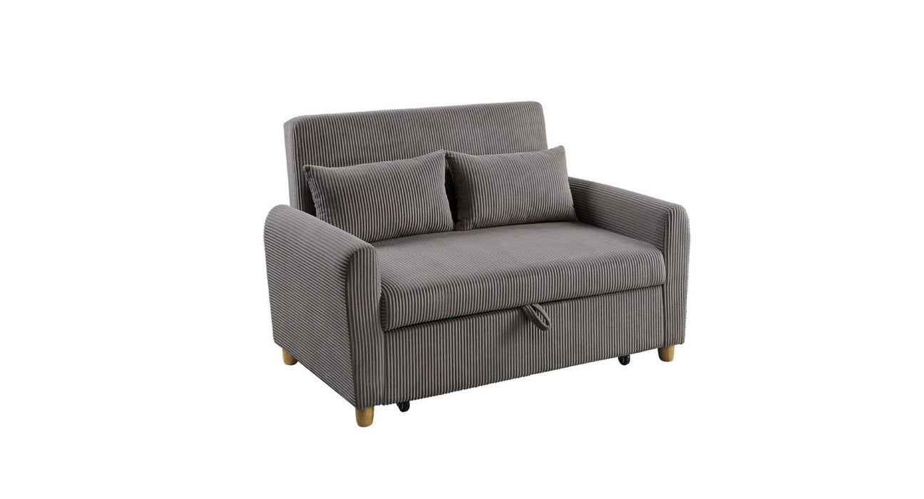 Justine Brown Corduroy Loveseat Sleeper