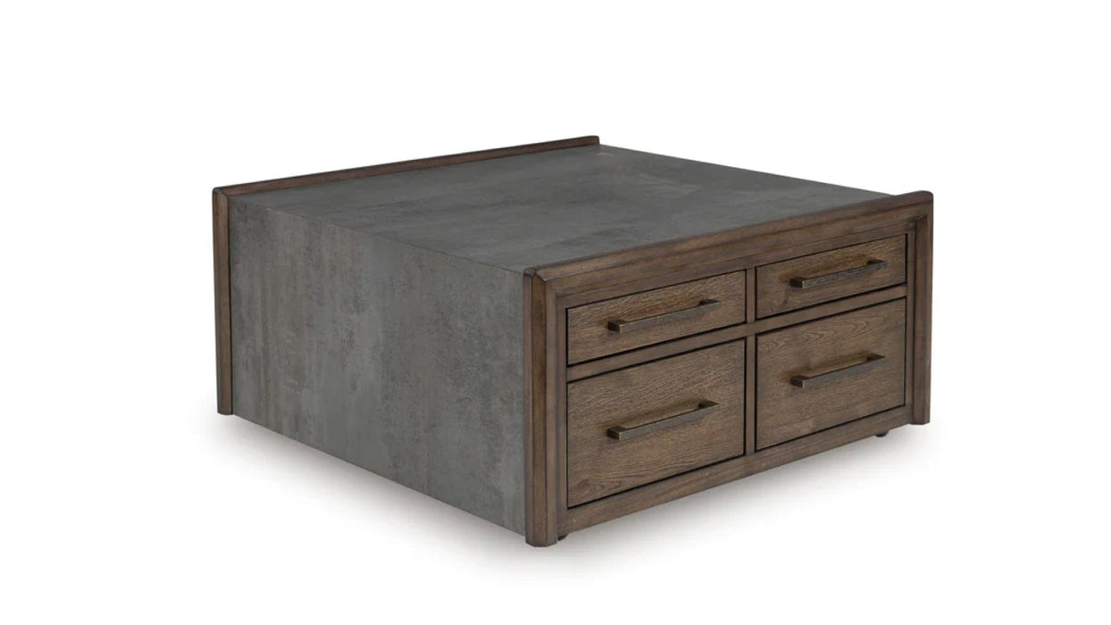 Kallenny Brown Wood Coffee Table