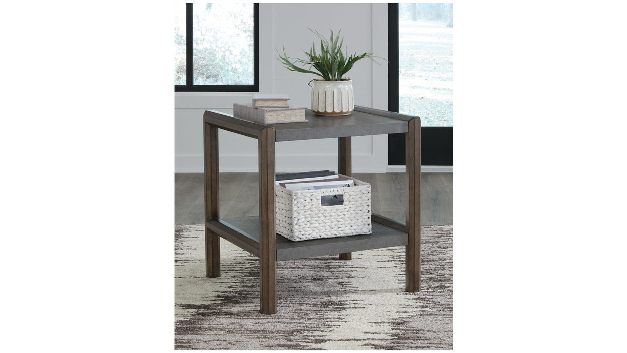 Kallenny Brown Wood End Table