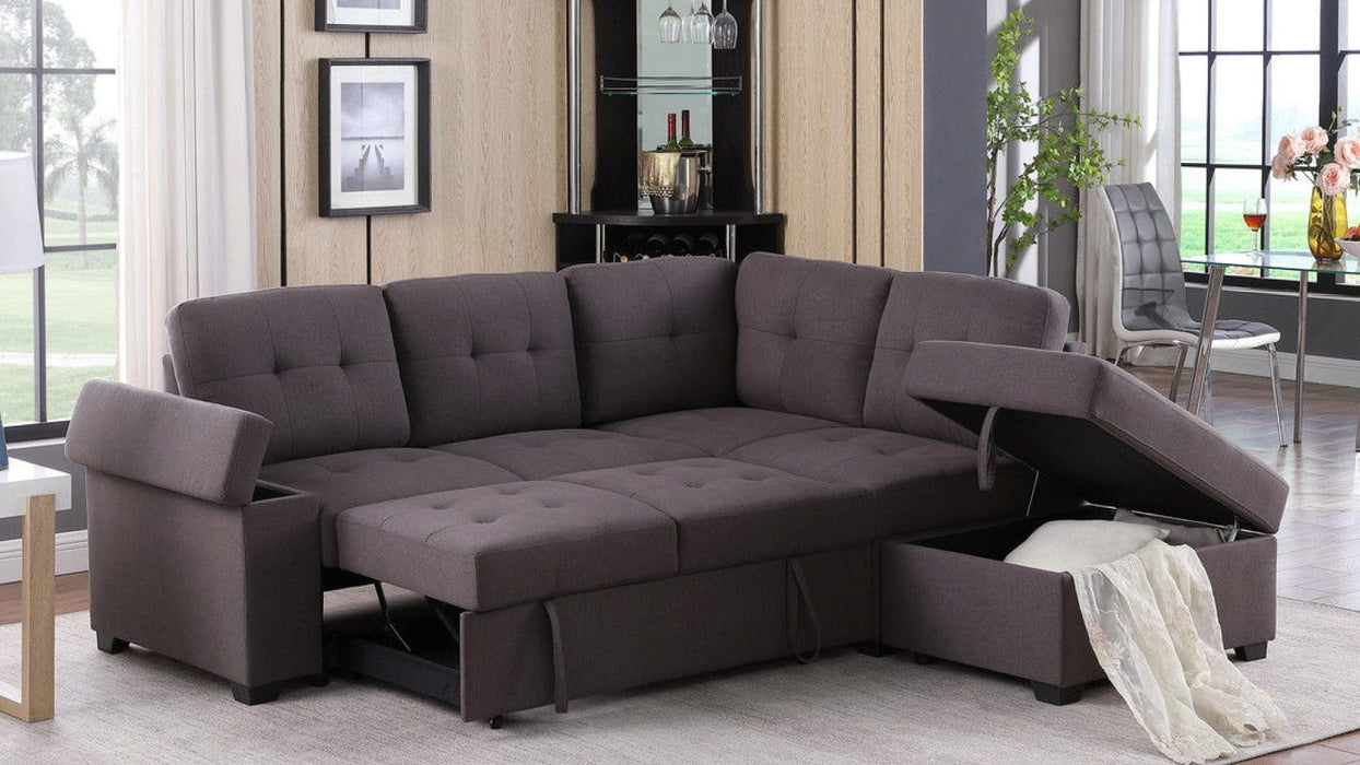 Katie Brown Fabric Sectional Sleeper Sofa