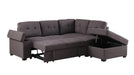 Katie Brown Fabric Sectional Sleeper Sofa