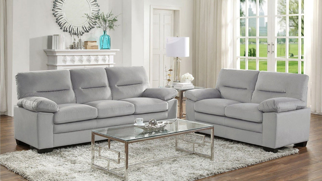 Keighly Gray Fabric Sofa & Loveseat Set