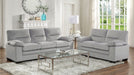 Keighly Gray Fabric Sofa & Loveseat Set