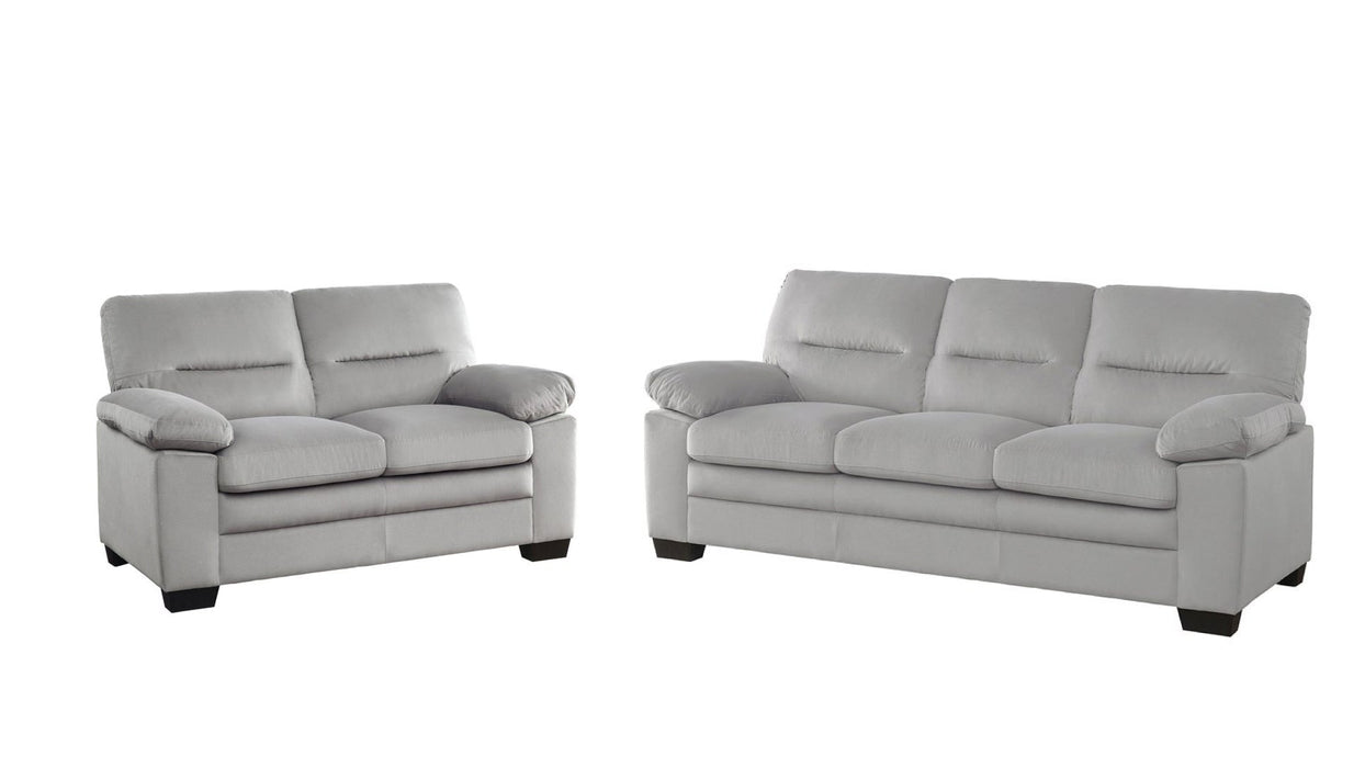 Keighly Gray Fabric Sofa & Loveseat Set