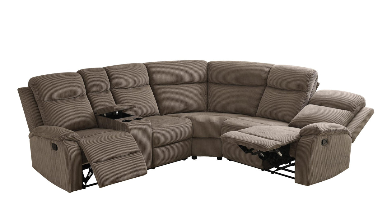 Kerman Brown Corduroy Reclining Sectional