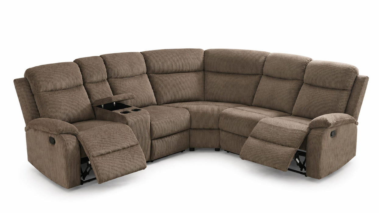 Kerman Brown Corduroy Reclining Sectional