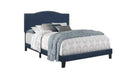 Kiley Blue Wood And Upholstered Queen Bed