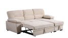 Kipling Beige Velvet Sectional Sofa