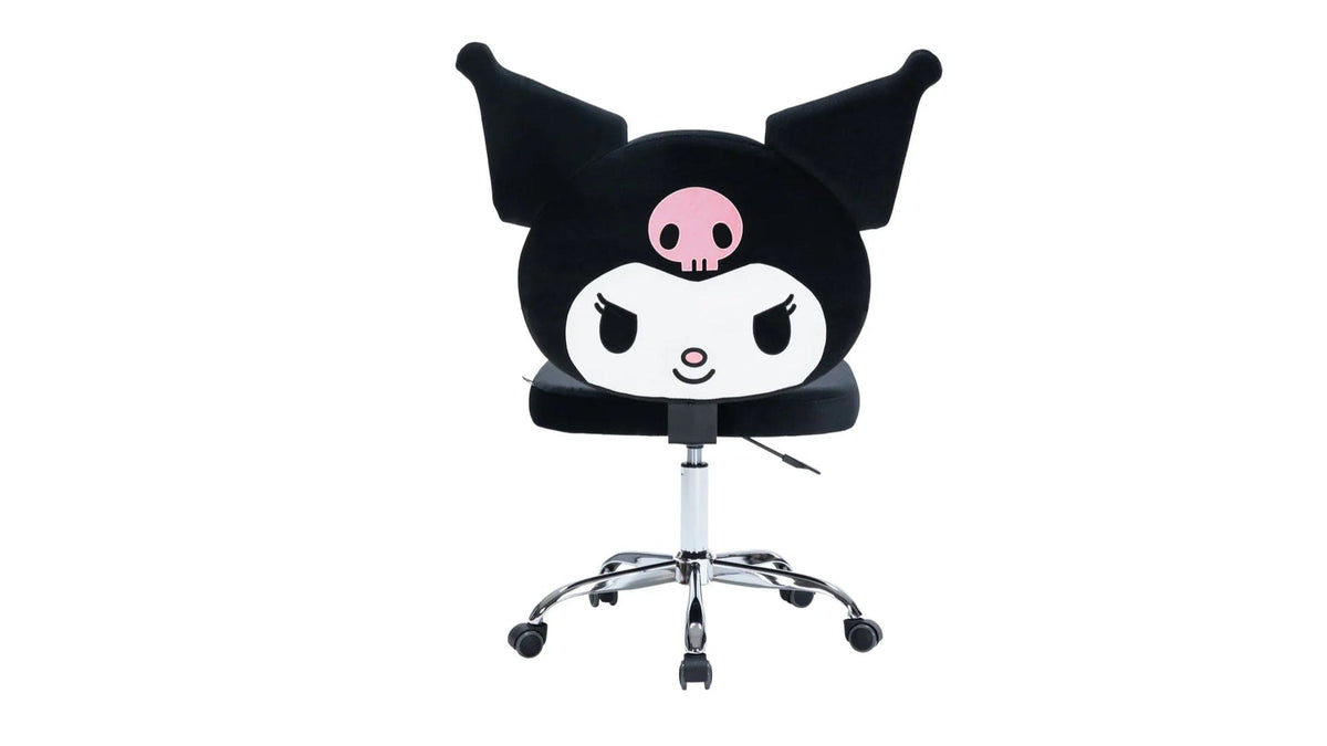 Kuromi Black Metal And Upholstered Vanity Stool — Casa Linda Furniture