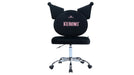 Kuromi Black Metal And Upholstered Vanity Stool