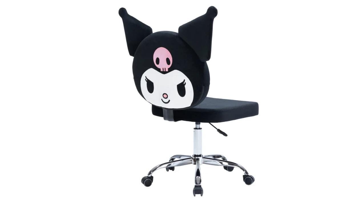 Kuromi Black Metal And Upholstered Vanity Stool