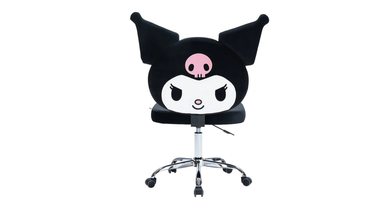 Kuromi Black Metal And Upholstered Vanity Stool