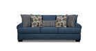 Laci Blue Fabric Living Room Set