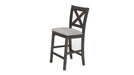 Lago Gray Wood And Upholstered Counter Height 5pc Dining Table & Chai