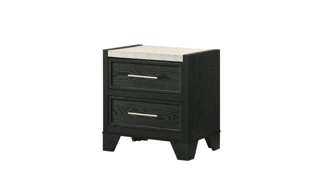 Lamar Black Wood Queen Bedroom Set