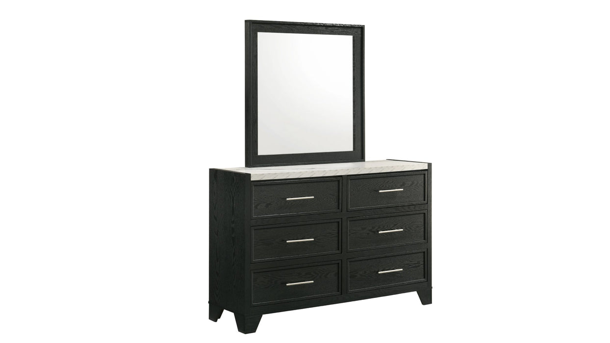 Lamar Black Wood Queen Bedroom Set