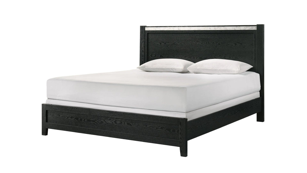 Lamar Black Wood Queen Bedroom Set
