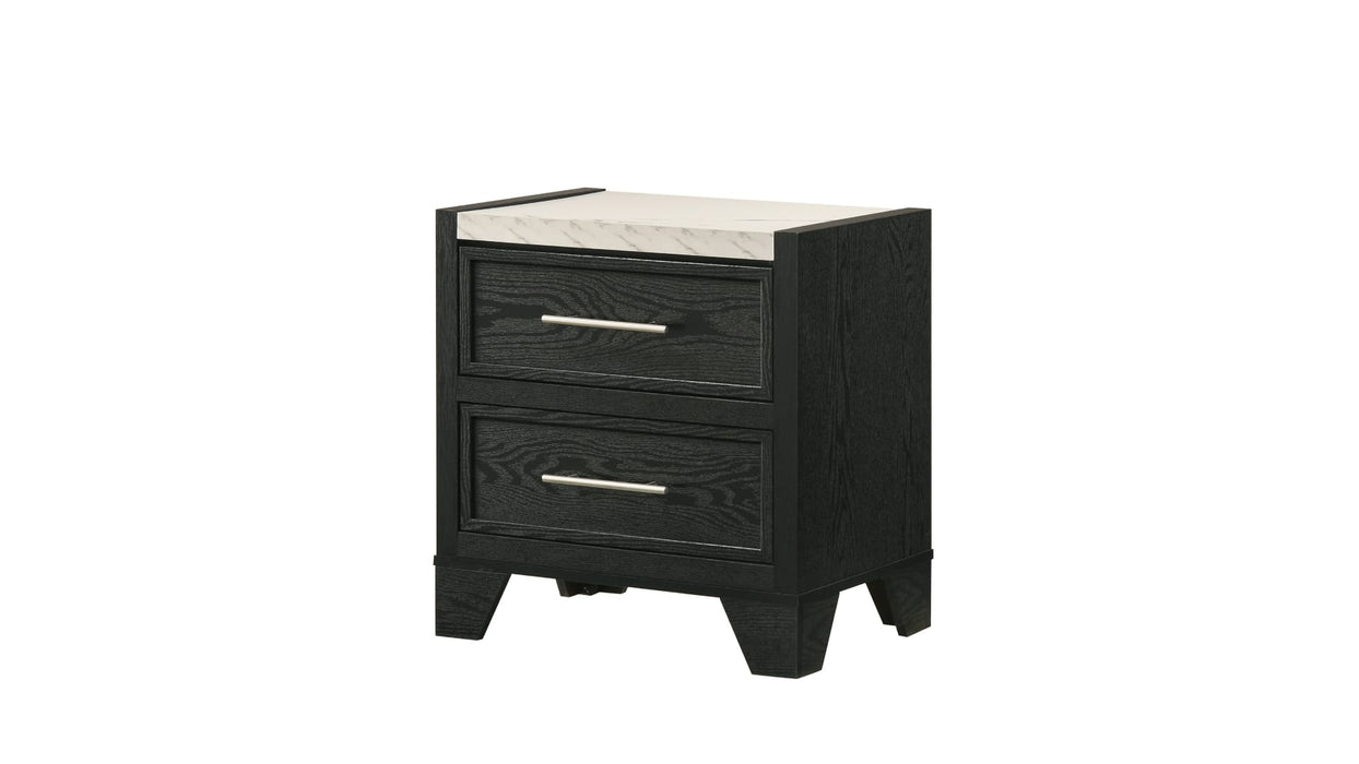Lamar Black Wood Queen Bedroom Set