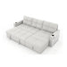 Light Gray Gray Fabric Sectional Sleeper Sofa