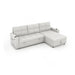 Light Gray Gray Fabric Sectional Sleeper Sofa