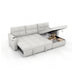 Light Gray Gray Fabric Sectional Sleeper Sofa