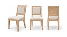 Lindsay Beige Wood And Upholstered Standard Height 7pc Dining Table &