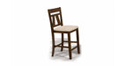 Littlefield Brown Wood And Upholstered Counter Height 7pc Dining Tabl