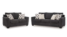 Loreo Gray Fabric Sofa & Loveseat Set