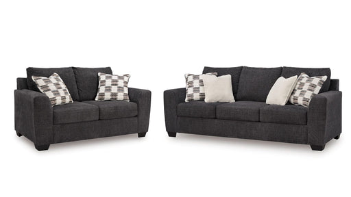Loreo Gray Fabric Sofa & Loveseat Set