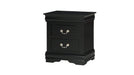Louis Philippe Black Wood Full Bedroom Set
