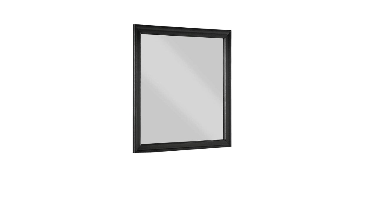 Louis Philippe Black Wood Full Bedroom Set