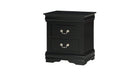 Louis Philippe Black Wood Full Bedroom Set