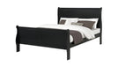 Louis Philippe Black Wood Full Bedroom Set