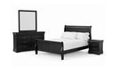 Louis Philippe Black Wood Queen Bedroom Set
