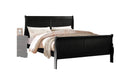 Louis Philippe Black Wood Queen Bed