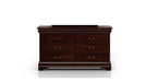 Louis Philippe Brown Wood Queen Bedroom Set