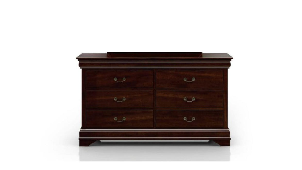 Louis Philippe Brown Wood Queen Bedroom Set