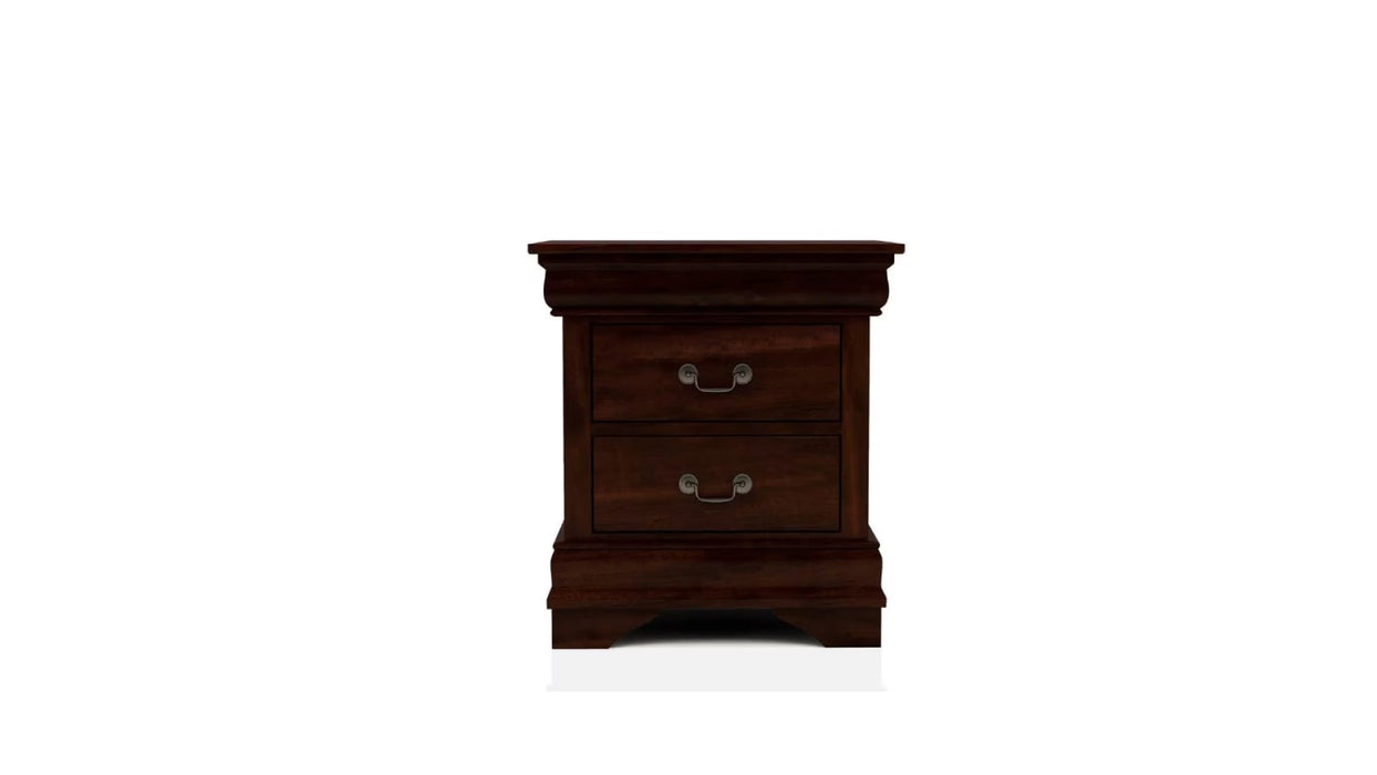 Louis Philippe Brown Wood Queen Bedroom Set
