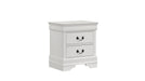 Louis Philippe White Wood Queen Bedroom Set