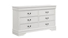 Louis Philippe White Wood Queen Bedroom Set