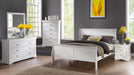 Louis Philippe White Wood Queen Bedroom Set