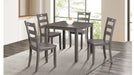 Lubbock Gray Wood Standard Height 5pc Dining Table & Chair Set