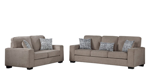 Luke Brown Fabric Sofa & Loveseat Set