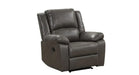Luxe Gray Faux Leather Reclining Sofa And Loveseat Set