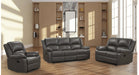 Luxe Gray Faux Leather Reclining Sofa And Loveseat Set