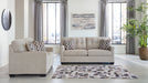 Mahoney Beige Fabric Sectional Sofa & Loveseat