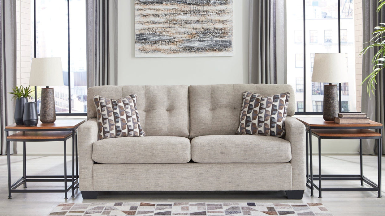 Mahoney Beige Fabric Sectional Sofa & Loveseat