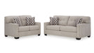 Mahoney Beige Fabric Sectional Sofa & Loveseat