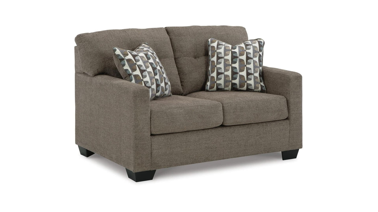 Mahony Brown Fabric Sofa & Loveseat Set